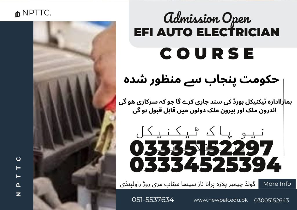 EFI Auto Electrician Course in Rawalpindi Islamabad 26