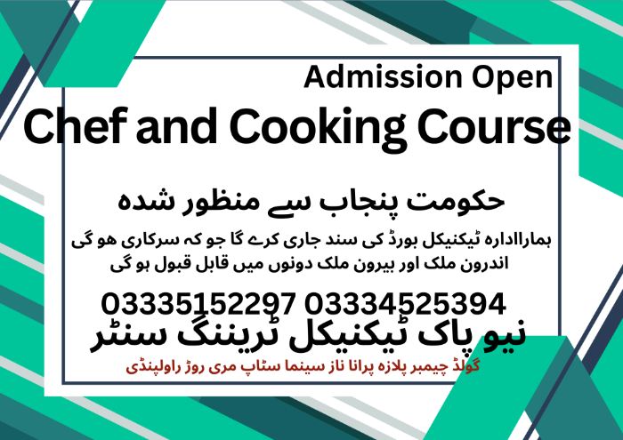Chef and Cooking Course in Pakistan