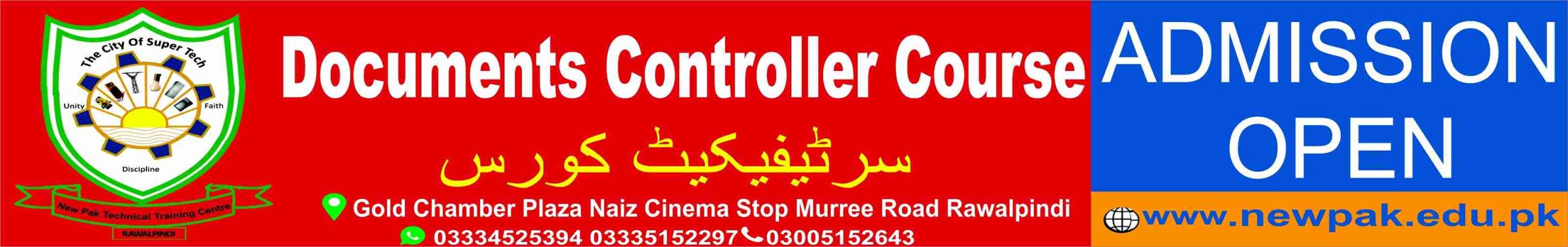Documents Controller Course in Rawalpindi Islamabad