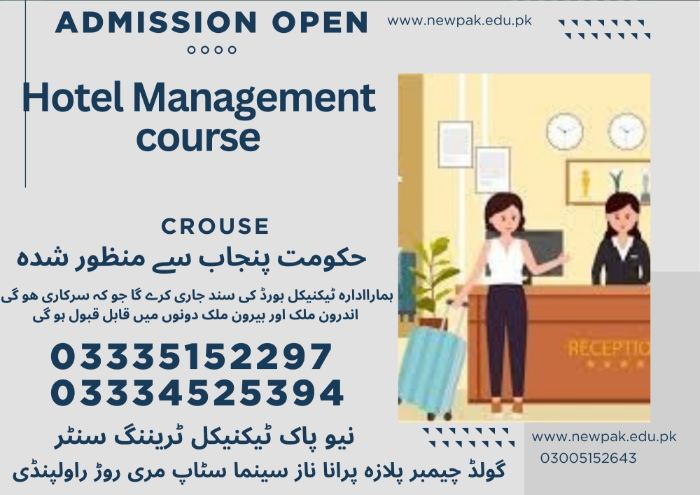Hotel Management course in Pakistan