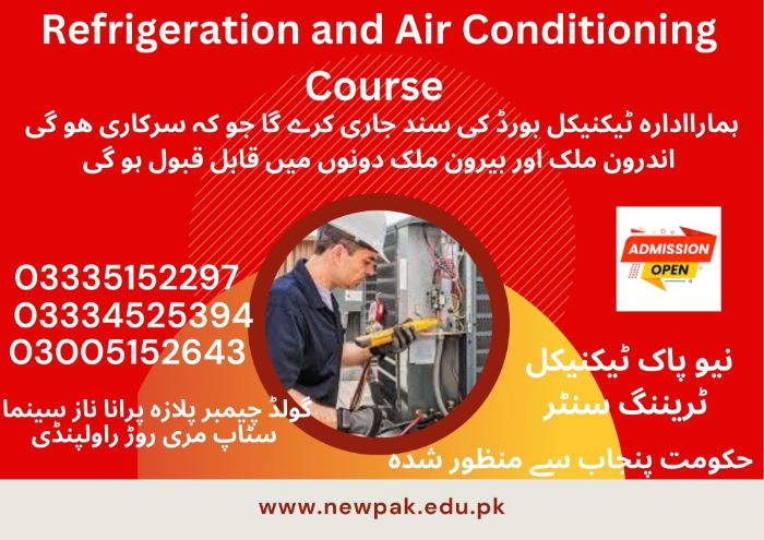 Refrigeration and Air Conditioning Course in Pakistan