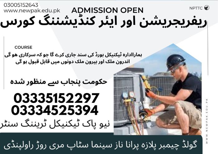 Refrigeration and Air Conditioning Course in Pakistan